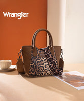Wrangler Leopard Print Tote Bag Brown